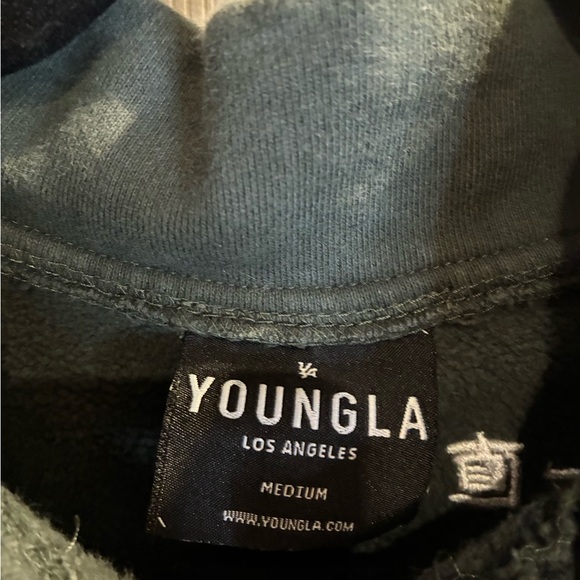 YoungLA Men's Forest Green Zip-Up Sweatshirt - Picture 6 of 10